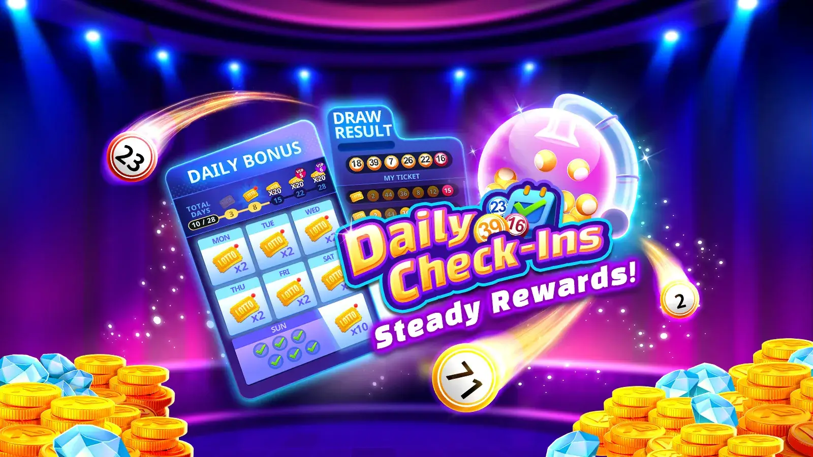 VertexPlay Features - Daily Rewards banner